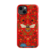 Botanical Bee Red By Jade Mosinski Case and Card Case