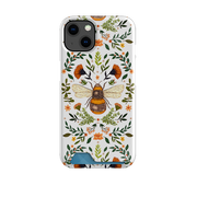 Botanical Bee White By Jade Mosinski Case and Card Case