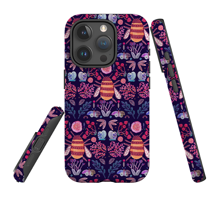 iPhone Tough Case - Botanics and Insects By Gabriela Larios