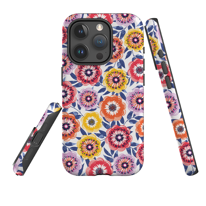 iPhone Tough Case - Bright Blooms I By Ali Brookes