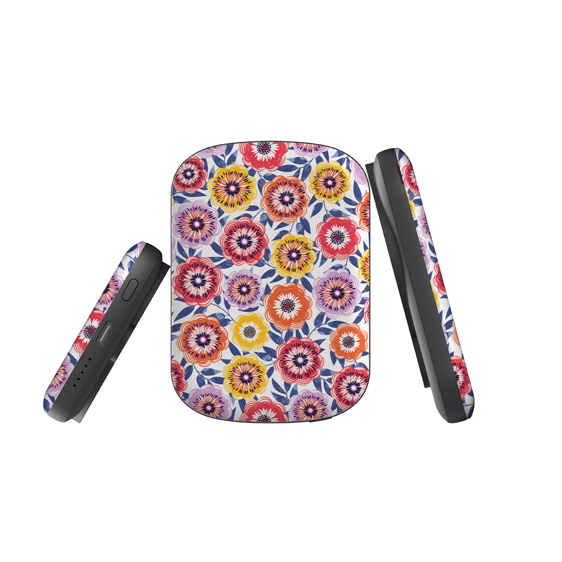 MagSafe Power Bank - Bright Blooms I By Ali Brookes