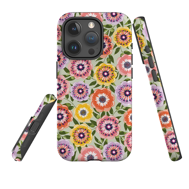 iPhone Tough Case - Bright Blooms II By Ali Brookes