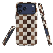 iPhone MagSafe Tough Case - Brown Checkerboard
