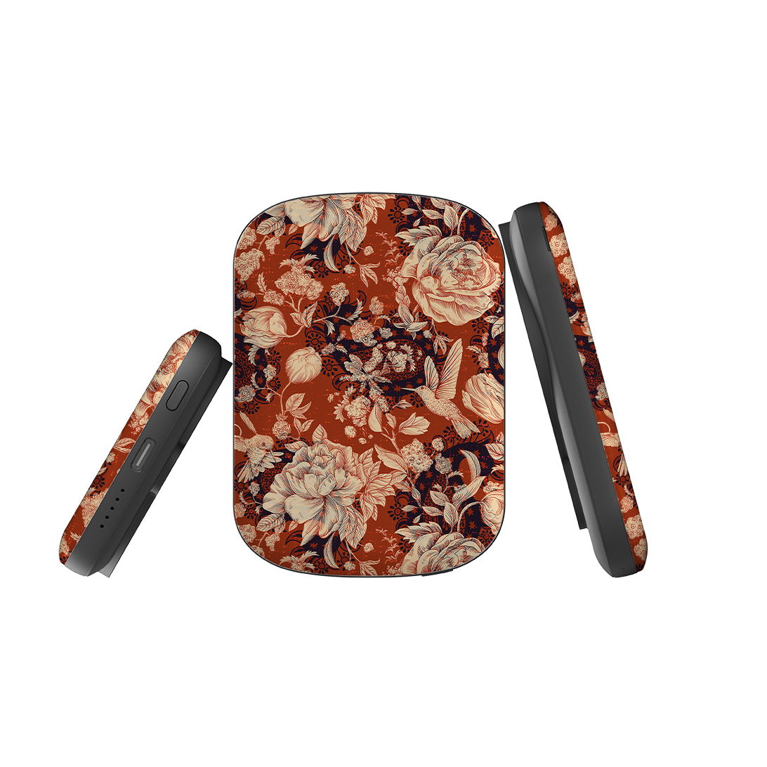 MagSafe Power Bank - Brown Peonies