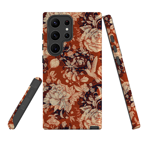 Samsung Tough Case - Brown Peonies