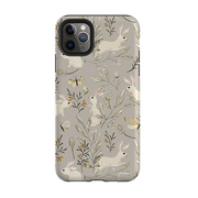 iPhone Tough Case - Bunnies Grey By Katherine Quinn