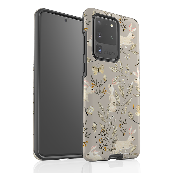 Samsung Tough Case - Bunnies Grey By Katherine Quinn
