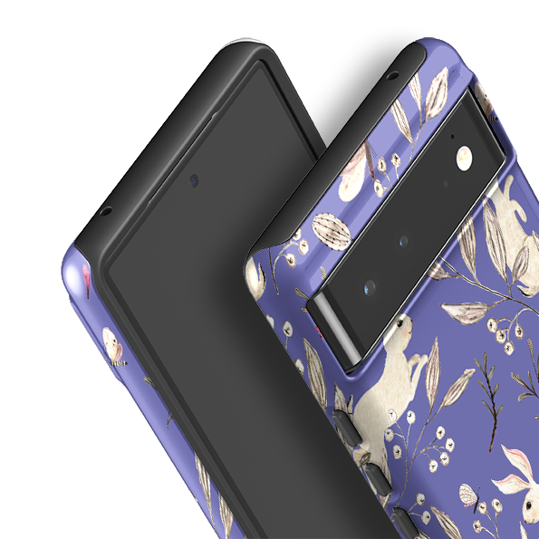 Google Tough Case -  Bunnies Periwinkle By Katherine Quinn