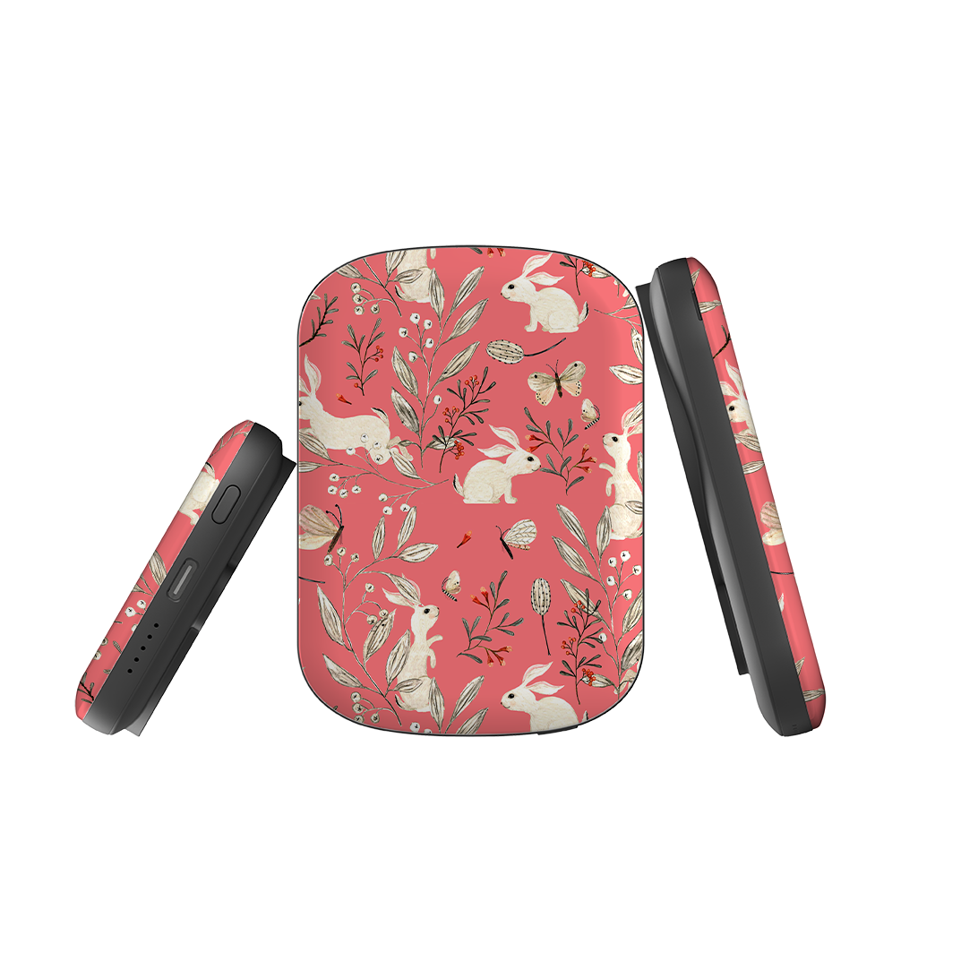 MagSafe Power Bank - Bunnies Raspberries By Katherine Quinn