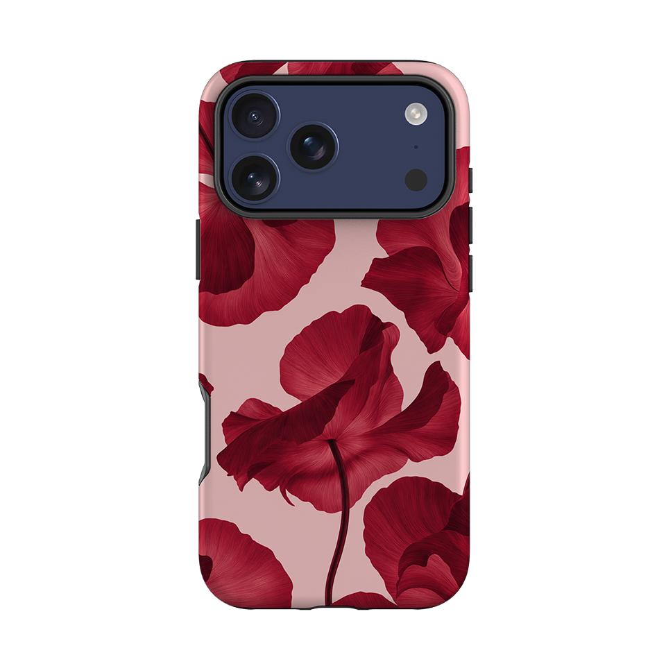 iPhone Tough Case - Burgundy Poppy