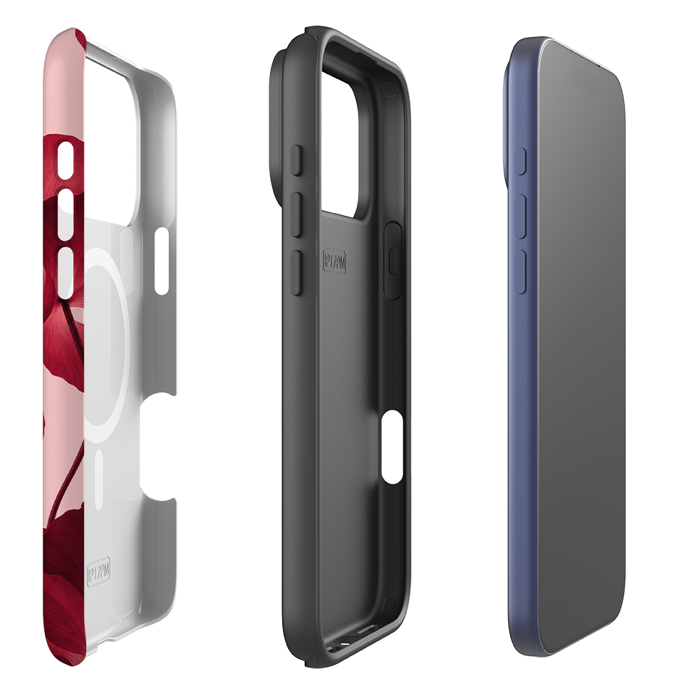 iPhone MagSafe Tough Case - Burgundy Poppy
