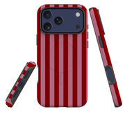 iPhone MagSafe Tough Case - Burgundy & Pink Stripe