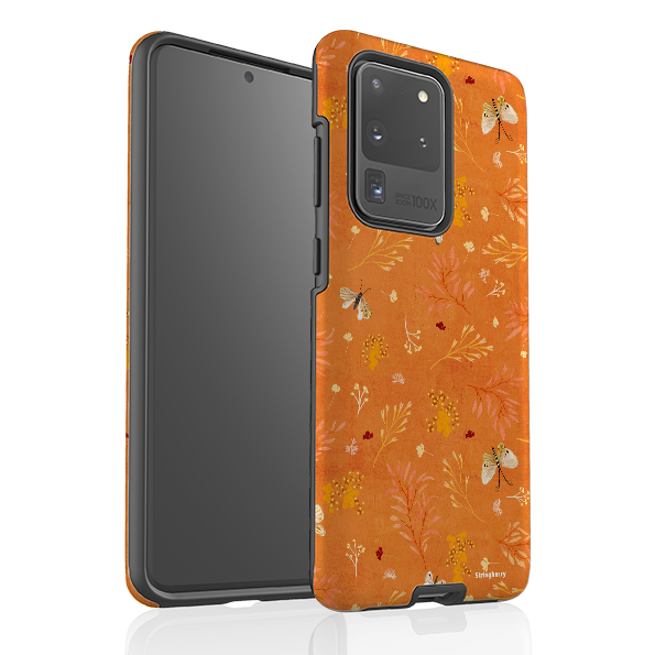 Samsung Tough Case - Blush Floral Orange By Katherine Quinn