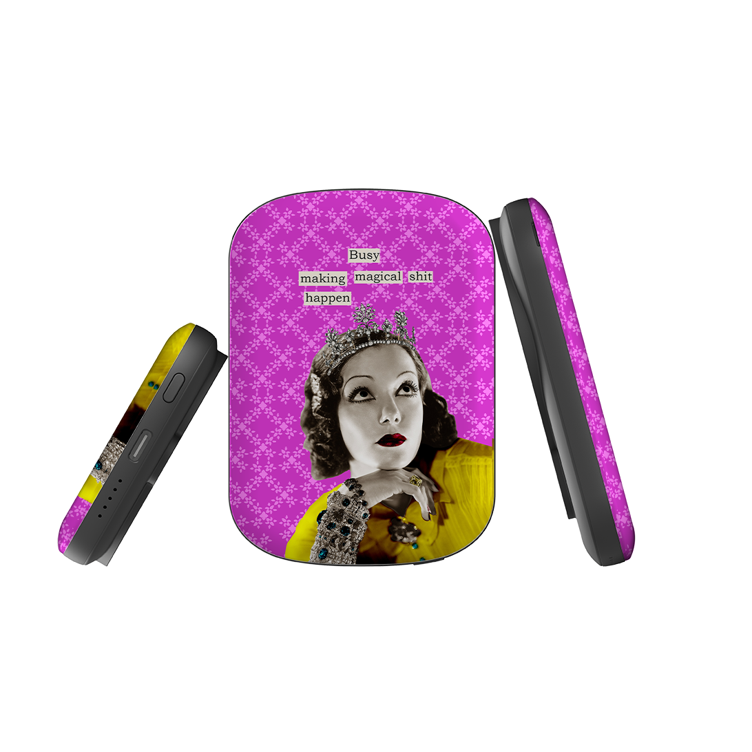 MagSafe Power Bank - Busy Making Magical Shit Happen By Clare Jordan