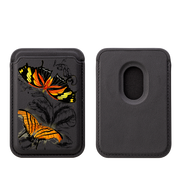 Butterfly Shadows MagSafe Wallet- Black