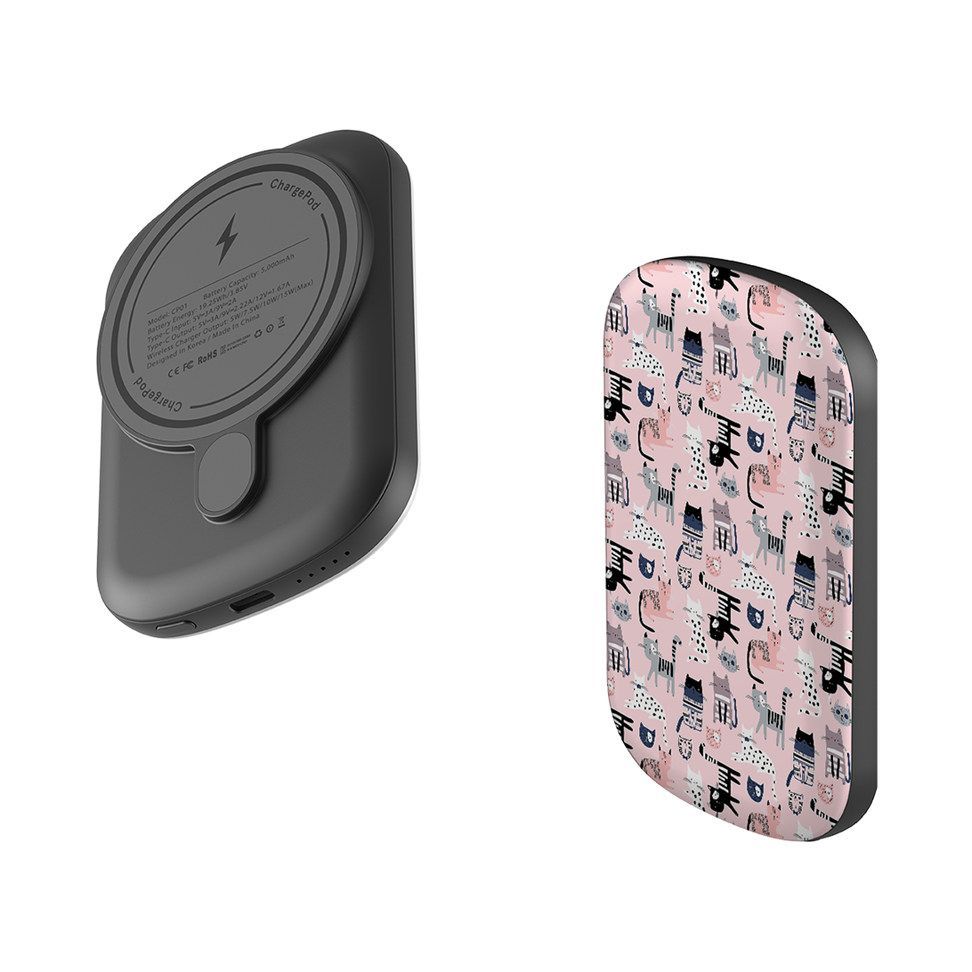 MagSafe Power Bank - Cat-titude Pattern