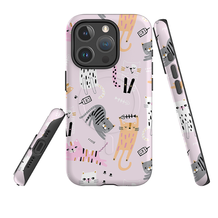 iPhone MagSafe Tough Case - Cat and Bone Pink