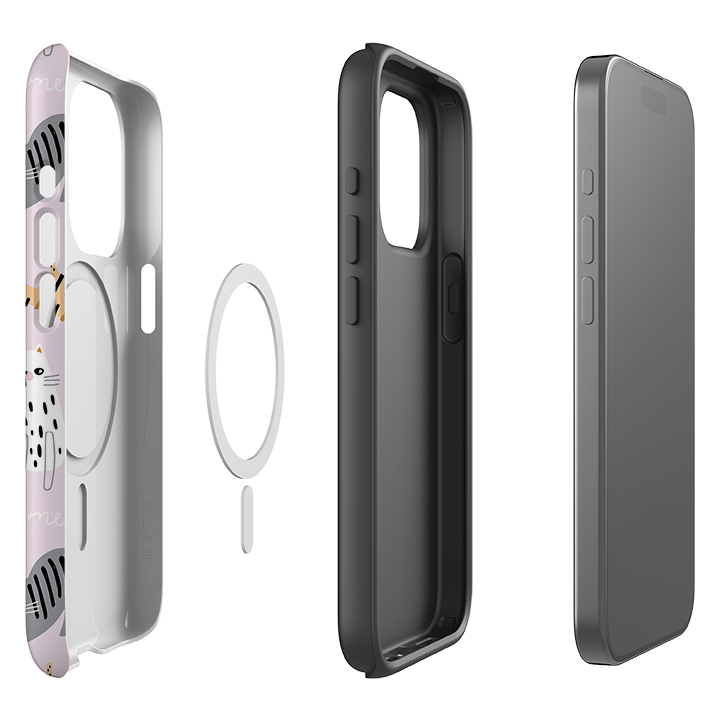 iPhone MagSafe Tough Case - Cat and Bone Pink
