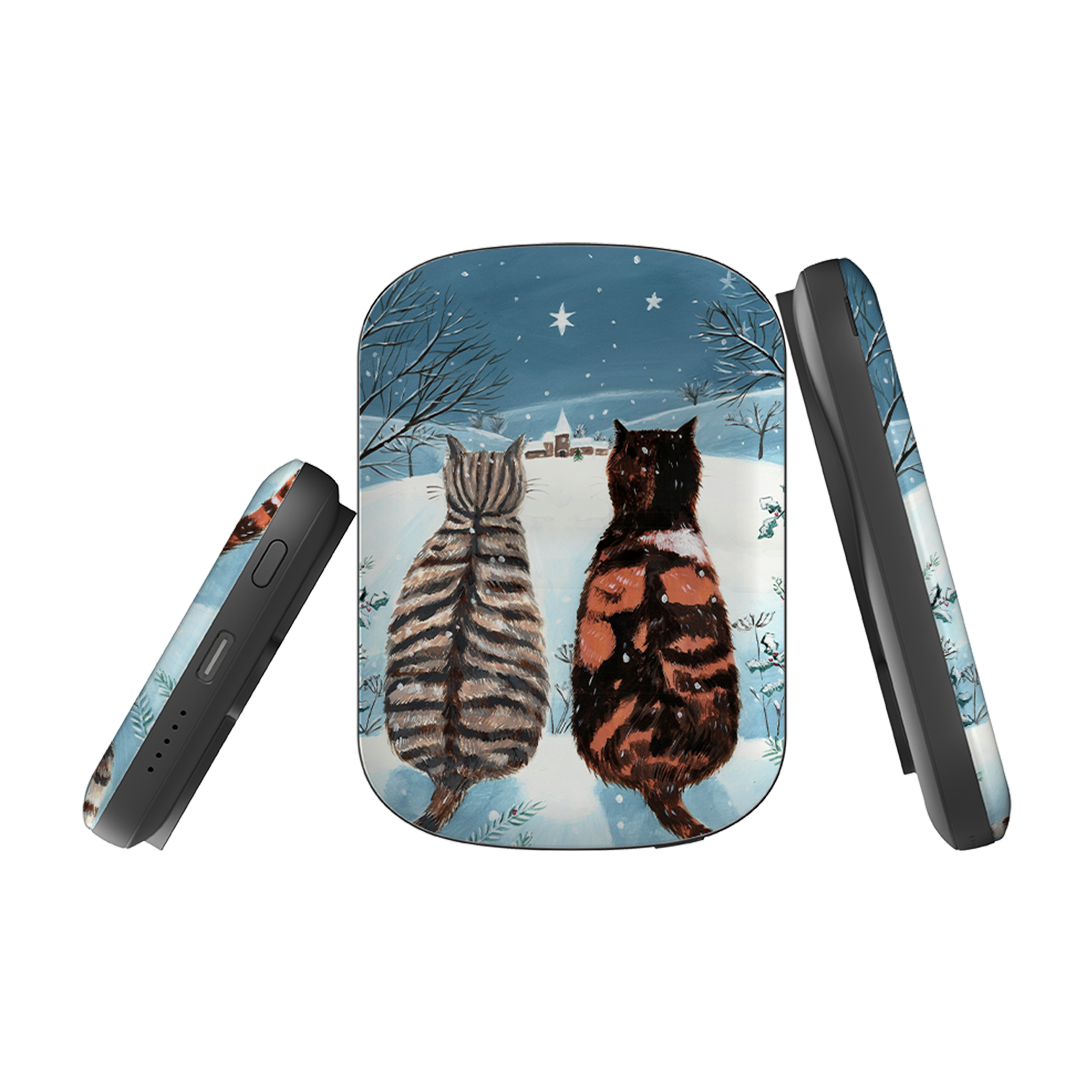 MagSafe Power Bank - Cat Xmas By Mary Stubberfield