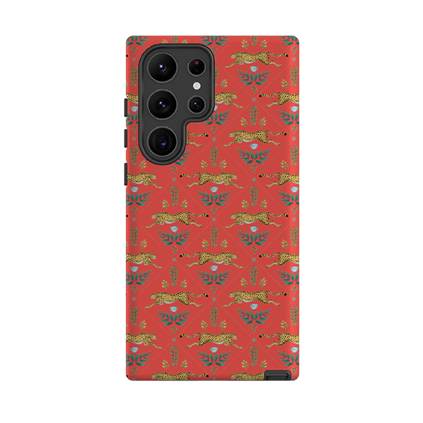 Samsung Tough Case - Cheetah Red By Catherine Rowe