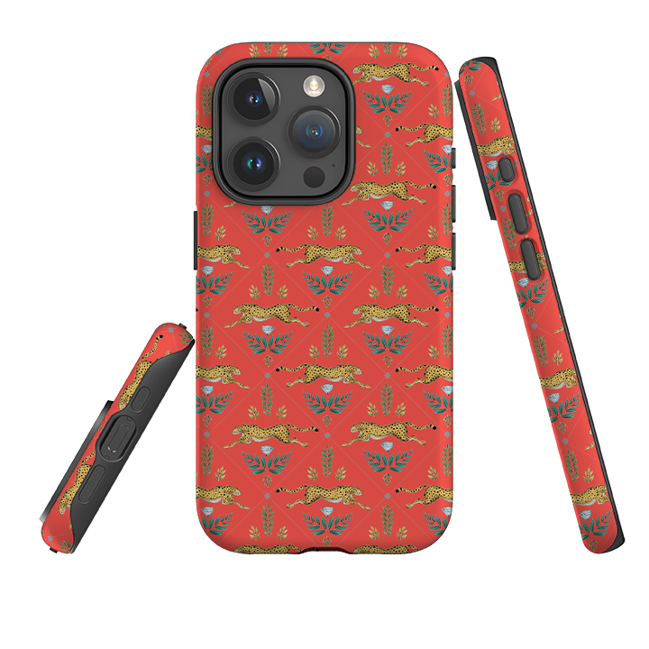 iPhone Tough Case - Cheetah Red By Catherine Rowe