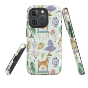 iPhone MagSafe Tough Case -  Chinoiserie Menagerie Green By Catherine Rowe