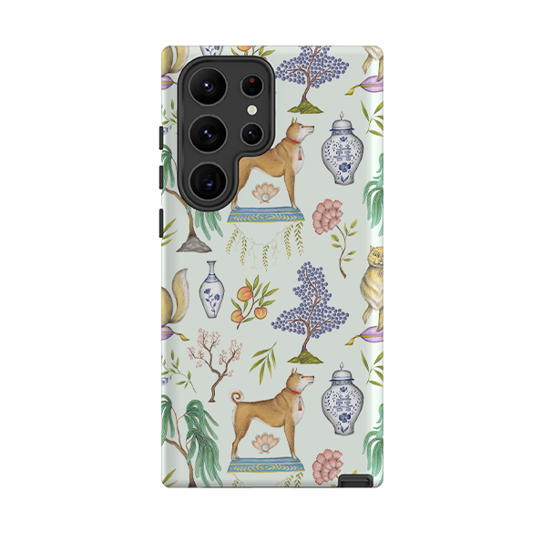 Samsung Tough Case - Chinoiserie Menagerie Green By Catherine Rowe