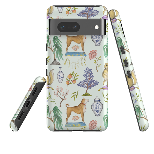 Google Tough Case -  Chinoiserie Menagerie Green By Catherine Rowe