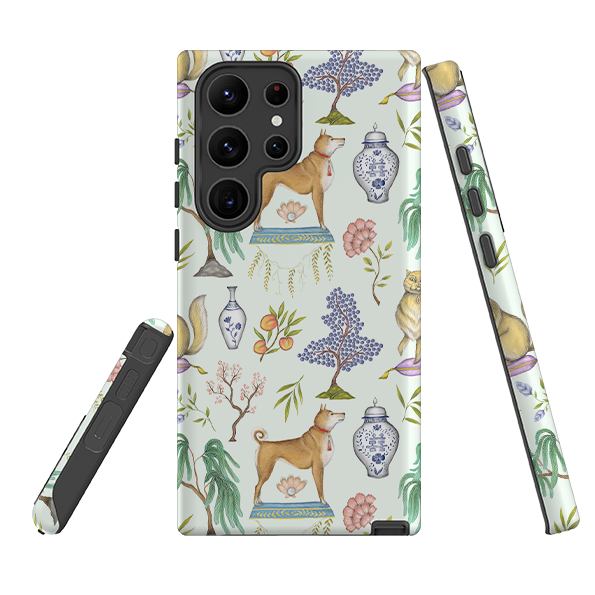 Samsung Tough Case - Chinoiserie Menagerie Green By Catherine Rowe