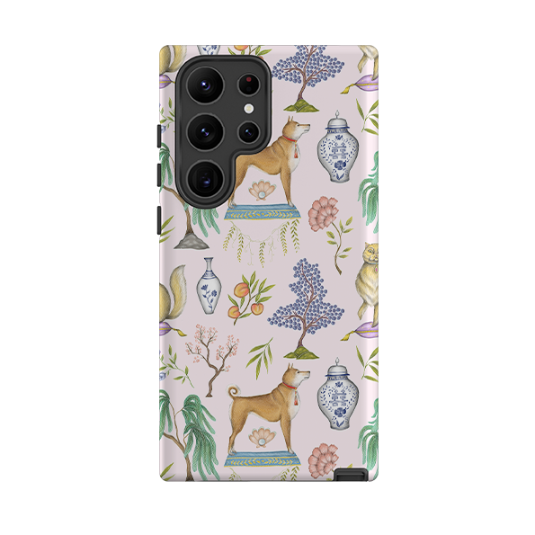 Samsung Tough Case - Chinoiserie Menagerie Pink By Catherine Rowe