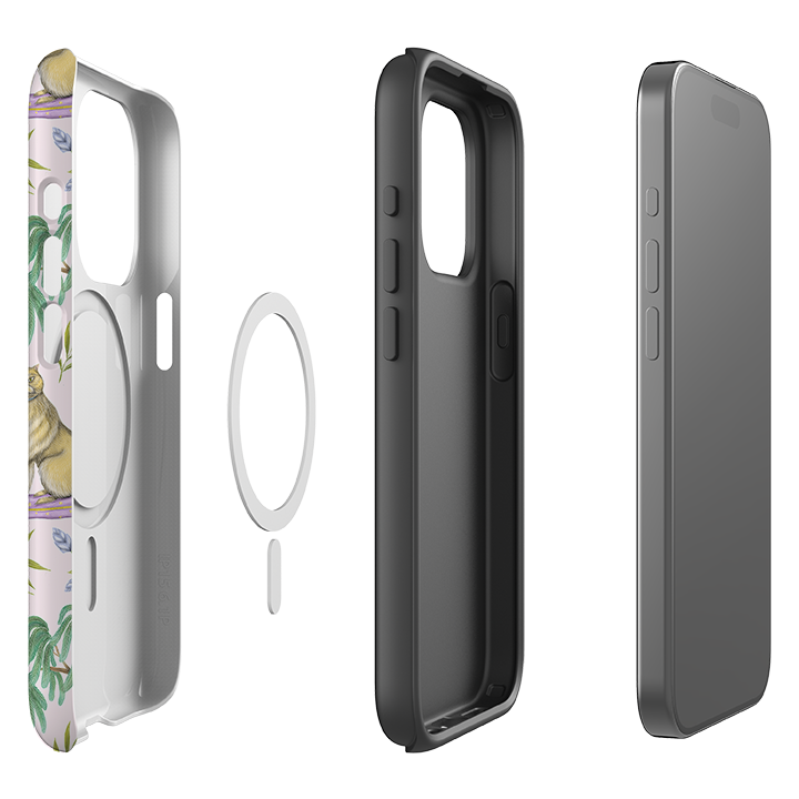 iPhone MagSafe Tough Case -  Chinoiserie Menagerie Pink By Catherine Rowe