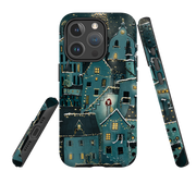iPhone MagSafe Tough Case - City Winkles Blue By Maja Lindberg