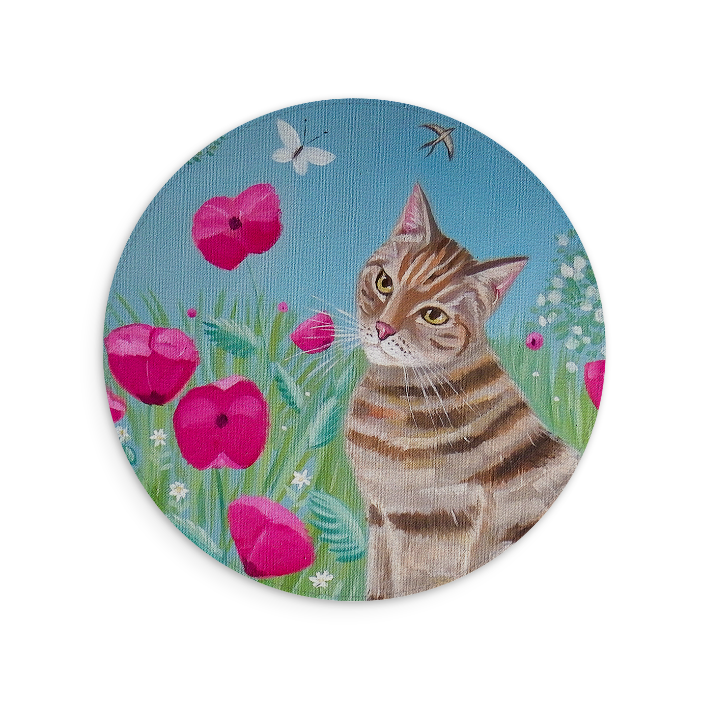 Cat Floral Mouse Mat By Mary Stubberfield