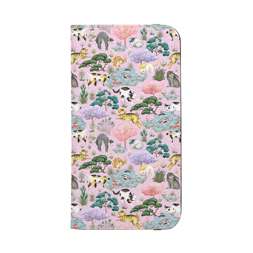 Cat Garden Wallet Case By Catherine Rowe