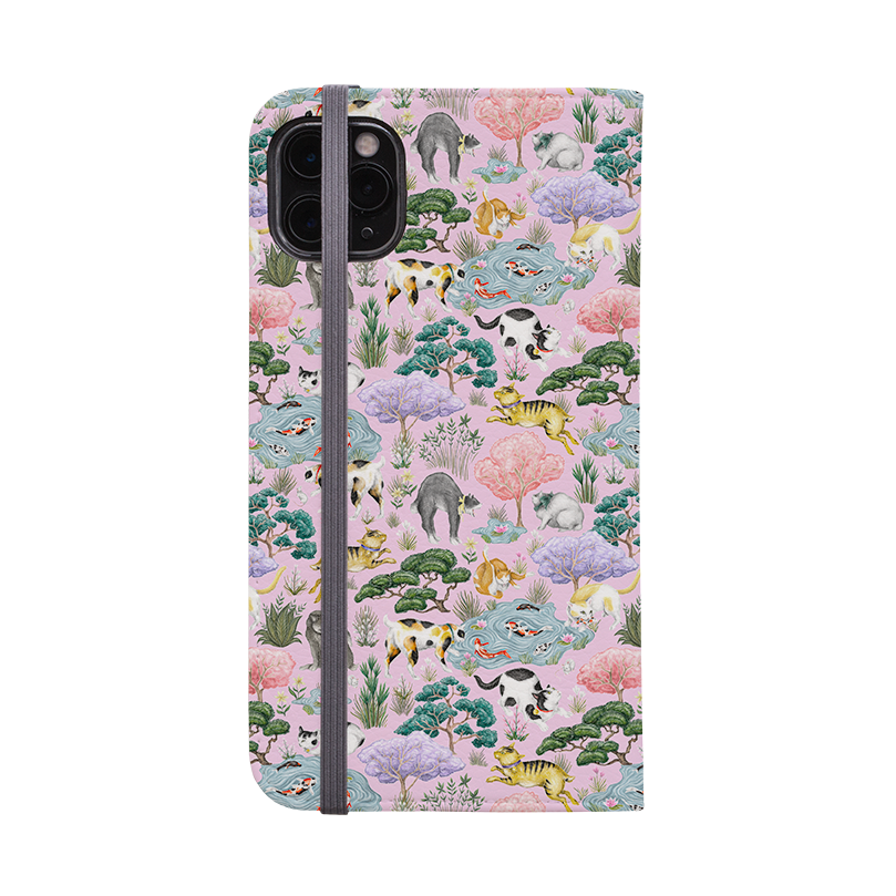 Cat Garden Wallet Case By Catherine Rowe