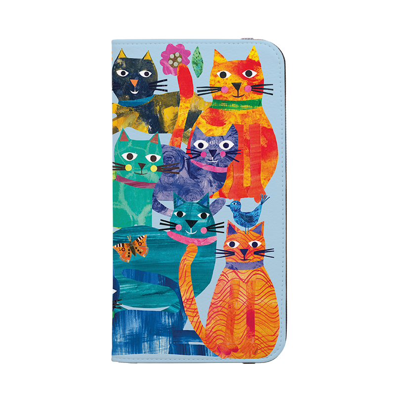 Cat Party Wallet Case By Tracey English