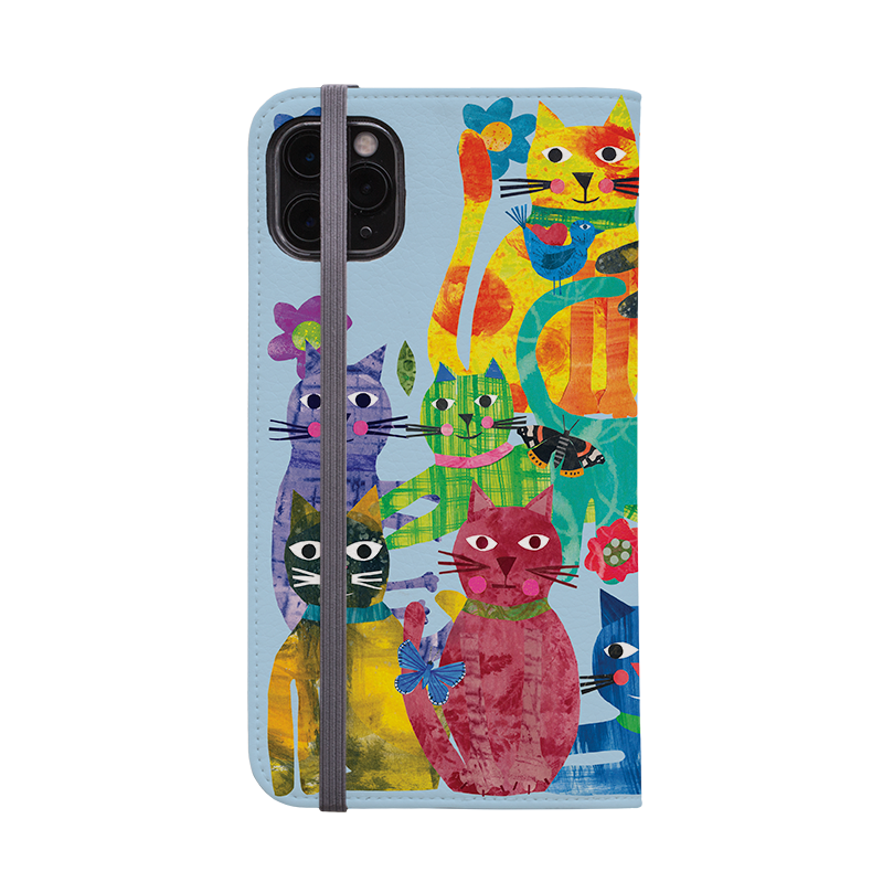 Cat Party Wallet Case By Tracey English