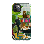 iPhone Tough Case - Cat Library By Katherine Quinn