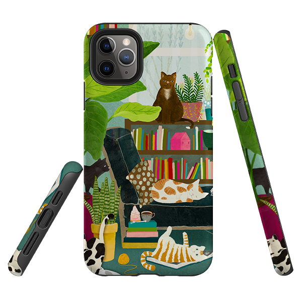 iPhone Tough Case - Cat Library By Katherine Quinn