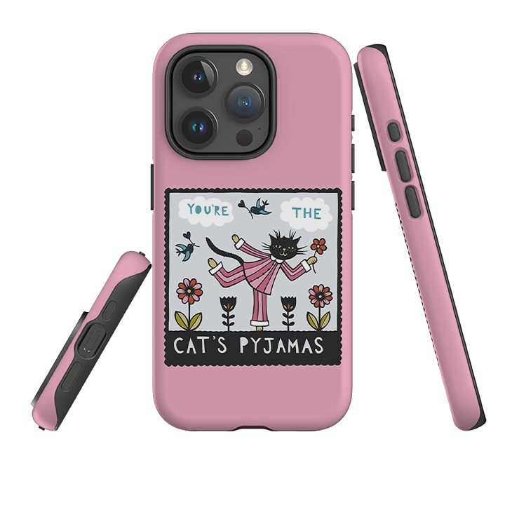 iPhone Tough Case - Cats Pyjamas Pink By Suzy Taylor