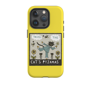 iPhone Tough Case - Cats Pyjamas Yellow By Suzy Taylor