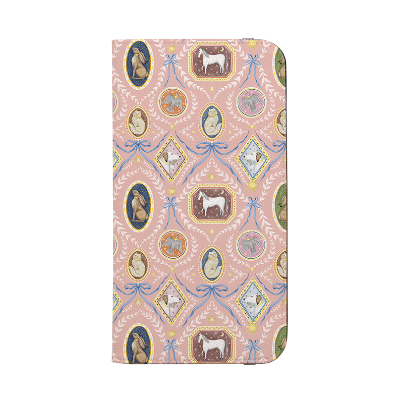 Charleston Peach Pink Wallet Case By Catherine Rowe