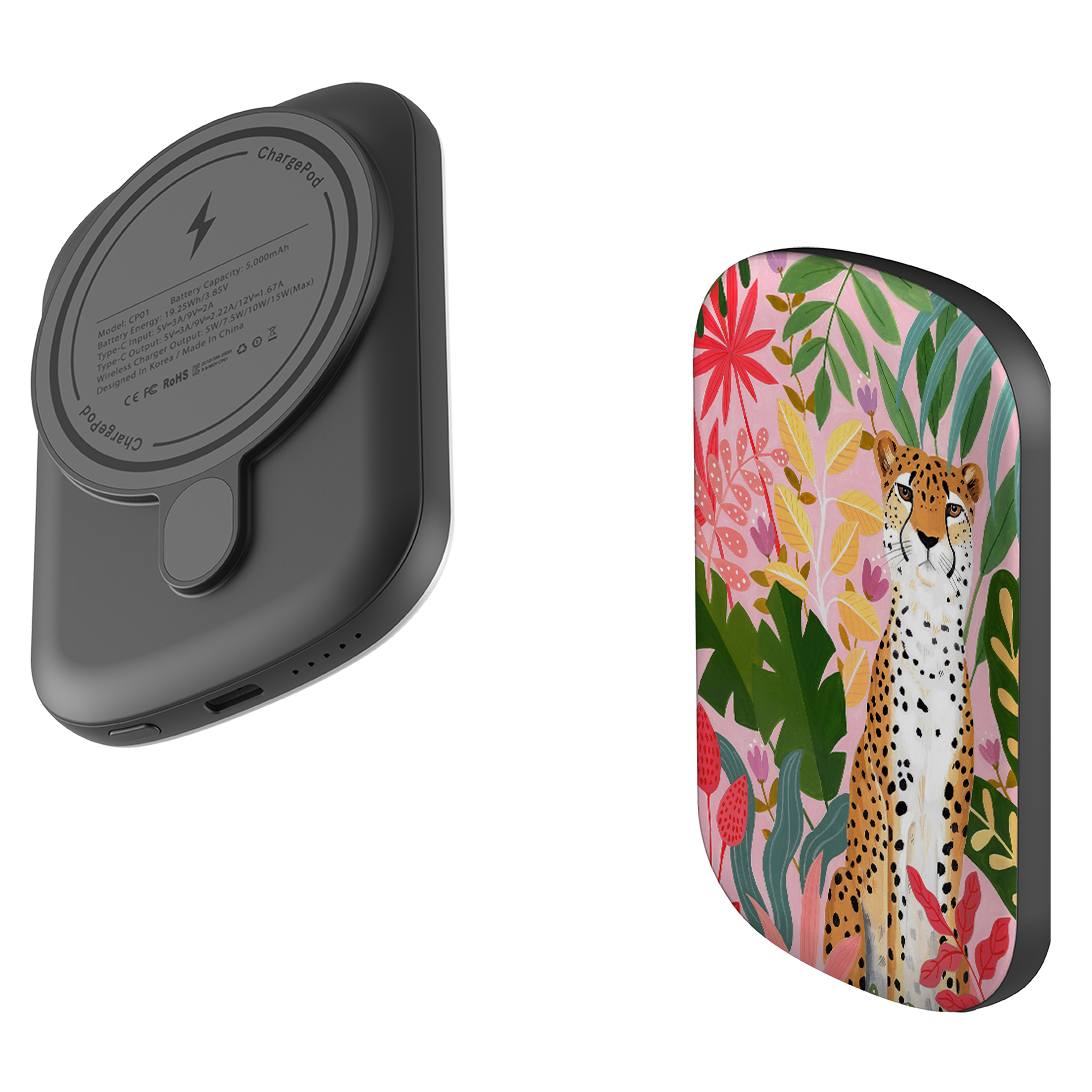 MagSafe Power Bank - Cheetah Jungle By Bex Parkin