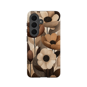 Samsung Tough Case - Chocolate Woodgrain Floral