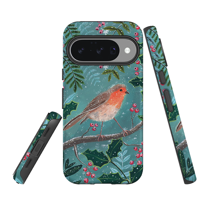 Google Tough Case - Christmas Robin By Mary Stubberfield