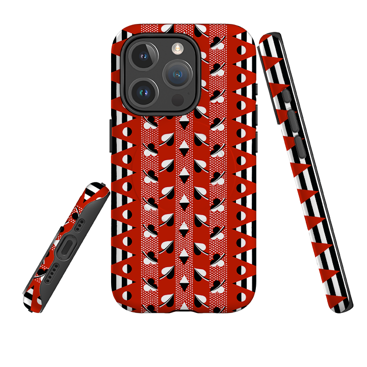 iPhone MagSafe Tough Case - Clubs & Hearts By Cressida Bell