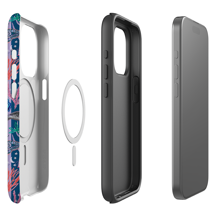 iPhone MagSafe Tough Case - Coastal Calling Stripe I By Emma Frances Grant