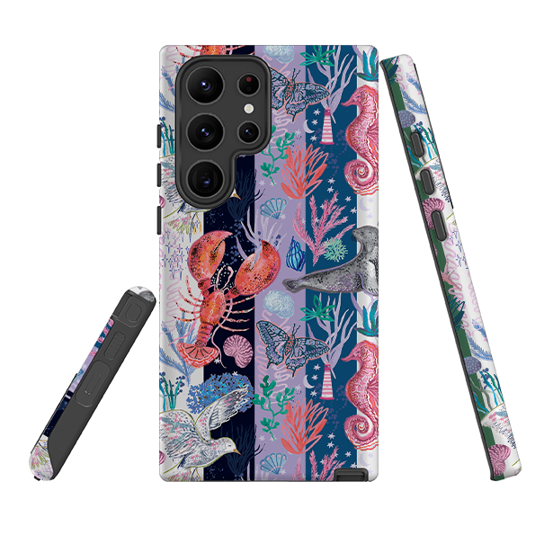 Samsung Tough  Case - Coastal Calling Stripe II By Emma Frances Grant