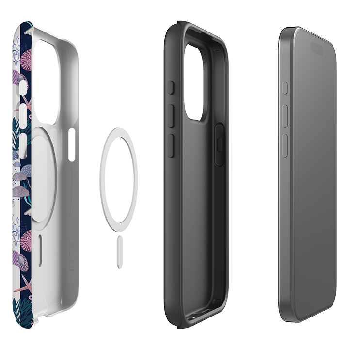 iPhone MagSafe Tough Case - Coastal Calling Stripe III By Emma Frances Grant