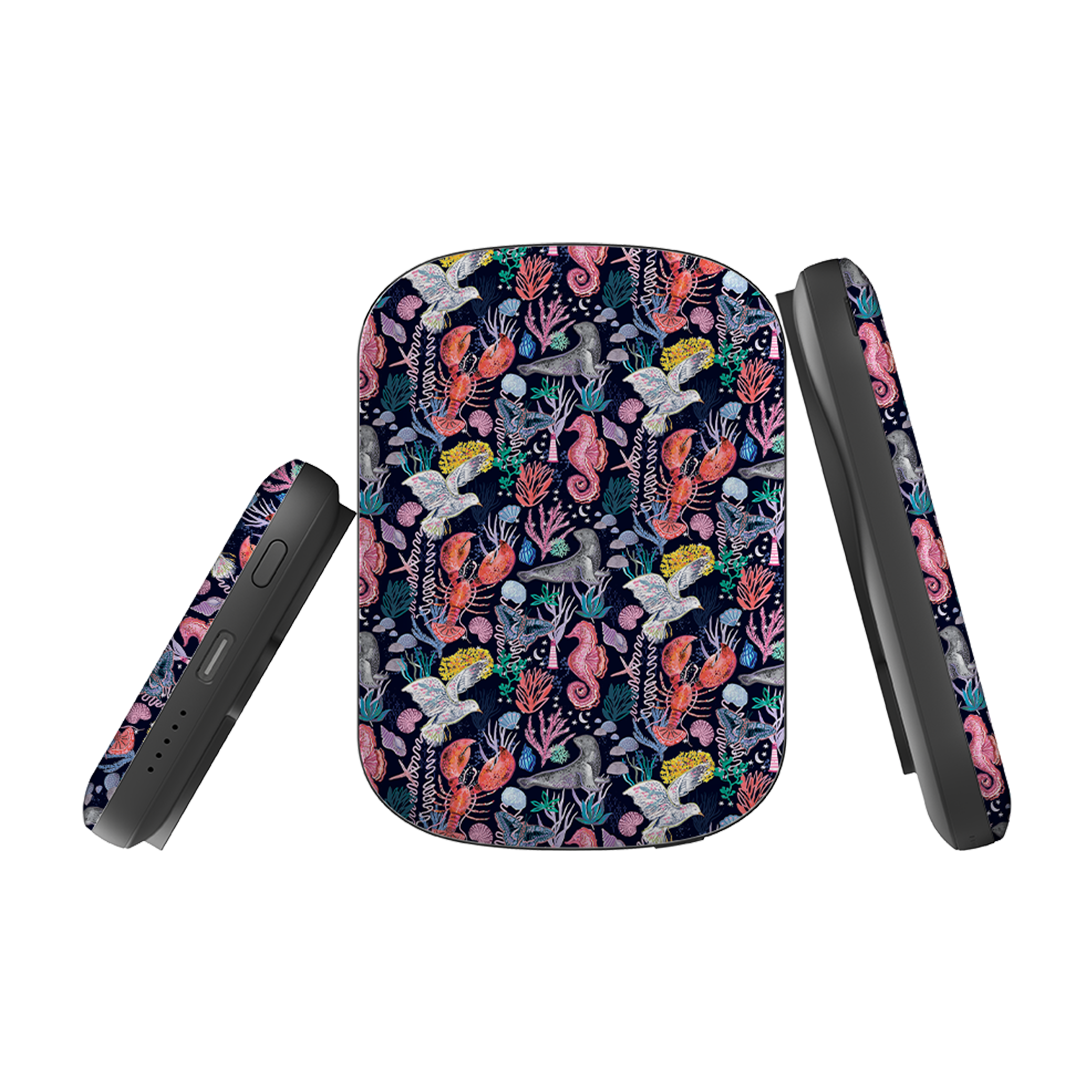 MagSafe Power Bank - Coastline Pattern A By Emma Frances Grant